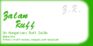zalan ruff business card
