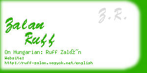 zalan ruff business card